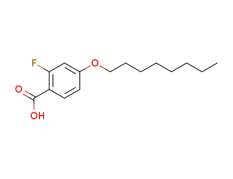 Molecular Structure of 128895-76-1 (2-FLUORO-4-N-OCTYLOXYBENZOIC ACID)