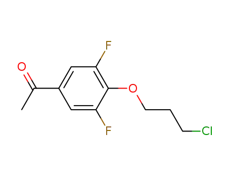 Molecular Structure of 1005402-88-9 (1-[4-(3-chloro-propoxy)-3,5-difluoro-phenyl]-ethanone)