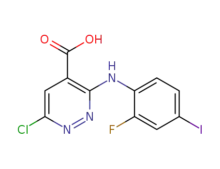 6-chloro-3-(2-fluoro-4-iodo-phenylamino)-pyridazine-4-carboxylic acid