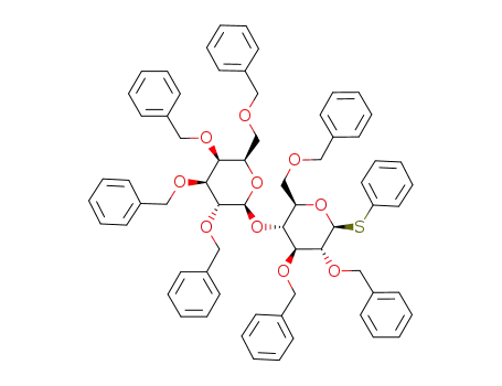 phenyl 2,3,4,6-tetra-O-benzyl-β-D-galactopyranosyl-(1->4)-2,3,6-tri-O-benzyl-1-thio-β-D-glucopyranoside