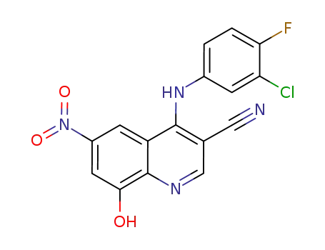 4-(3-Chloro-4-fluorophenylamino)-8-hydroxy-6-nitroquinoline-3-carbonitrile