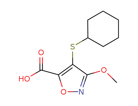 5-Isoxazolecarboxylic acid, 4-(cyclohexylthio)-3-methoxy-