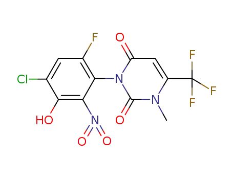 1-methyl-6-trifluoromethyl-3-(4-chloro-2-fluoro-5-hydroxy-6-nitrophenyl)-2,4(1H,3H)-pyrimidinedione