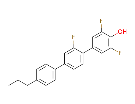 Molecular Structure of 953049-31-5 ([1,1':4',1''-Terphenyl]-4-ol, 2',3,5-trifluoro-4''-propyl-)