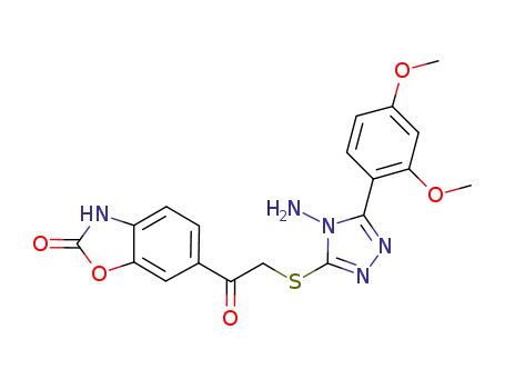 6-(2-(5-(2,4-dimethoxyphenyl)-4-amino-4H-1,2,4-triazol-3-ylthio)acetyl)benzo[d]oxazol-2(3H)-one