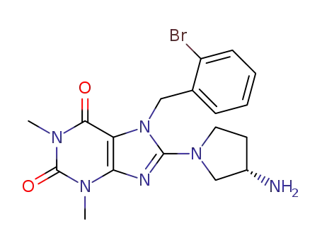 (S) 8-(3-aminopyrrolidin-1-yl)-7-(2-bromobenzyl)-1,3-dimethyl-3,7-dihydropurine-2,6-dione