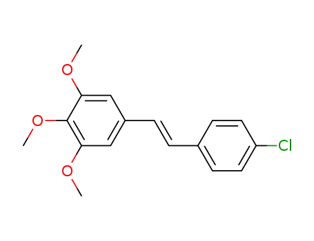 Molecular Structure of 134029-64-4 (Benzene, 5-[2-(4-chlorophenyl)ethenyl]-1,2,3-trimethoxy-, (E)-)