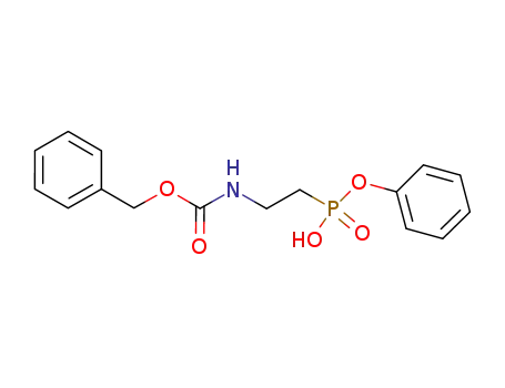 Molecular Structure of 622868-34-2 (Carbamic acid, [2-(hydroxyphenoxyphosphinyl)ethyl]-, phenylmethyl
ester)