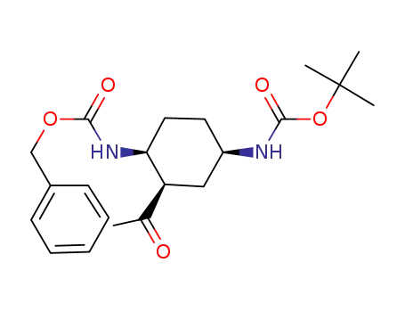 Molecular Structure of 847956-76-7 (Carbamic acid,
[(1S,2R,4R)-2-acetyl-4-[[(1,1-dimethylethoxy)carbonyl]amino]cyclohexyl]
-, phenylmethyl ester)