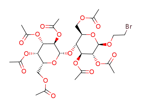 Molecular Structure of 86651-37-8 (2-bromoethyl 4-O-(2,3,4,6-tetra-O-acetyl-β-D-galactopyranosyl)-2,3,6-tri-O-acetyl-β-D-glucopyranoside)