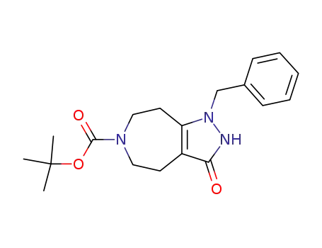 Pyrazolo[3,4-d]azepine-6(1H)-carboxylic acid,
2,3,4,5,7,8-hexahydro-3-oxo-1-(phenylmethyl)-, 1,1-dimethylethyl ester