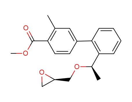 Molecular Structure of 787585-28-8 (methyl 3-methyl-2'-{(1R)-1-[(2R)-oxiran-2-yl methoxy]ethyl}biphenyl-4-carboxylate)