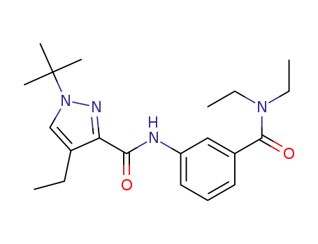 1H-Pyrazole-3-carboxamide,
N-[3-[(diethylamino)carbonyl]phenyl]-1-(1,1-dimethylethyl)-4-ethyl-