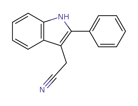 Molecular Structure of 27005-52-3 (2-PHENYLINDOLE-3-ACETONITRILE)
