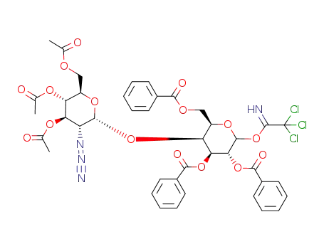 1-O-(3,4,6-tri-O-acetyl-2-azido-2-deoxy-α-D-glucopyranosyl)-(1->4)-2,3,6-tri-O-benzoyl-D-galactopyranosyl trichloroacetimidate