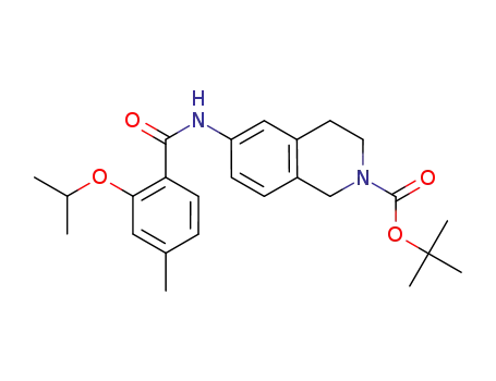Molecular Structure of 689166-50-5 (2(1H)-Isoquinolinecarboxylic acid,
3,4-dihydro-6-[[4-methyl-2-(1-methylethoxy)benzoyl]amino]-,
1,1-dimethylethyl ester)