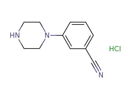 Molecular Structure of 832735-99-6 (3-(piperazin-1-yl)benzonitrile hydrochloride)