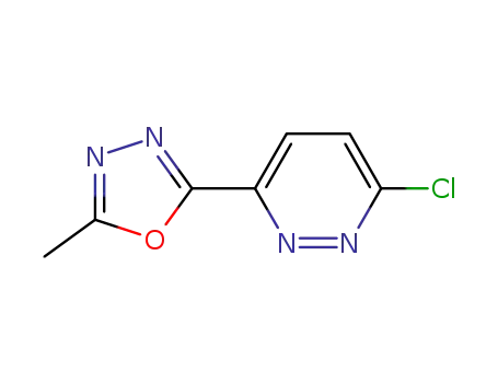 Molecular Structure of 960492-59-5 (3-Chloro-6-(5-methyl-1,3,4-oxadiazol-2-yl)pyridazine)