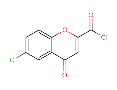 Molecular Structure of 27455-41-0 (6-chloro-4-oxo-4<i>H</i>-chromene-2-carbonyl chloride)