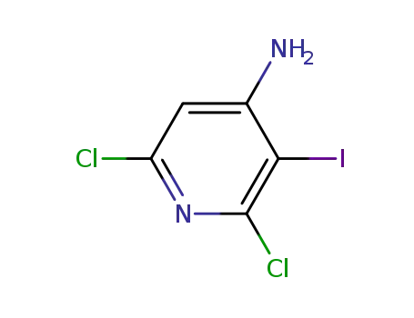 Molecular Structure of 1235873-11-6 (2,6-dichloro-3-iodopyridin-4-amine)