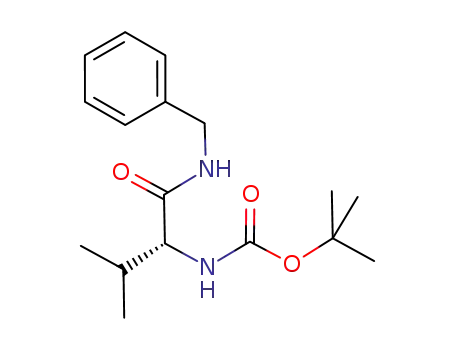 Molecular Structure of 1064133-11-4 (Carbamicacid, N-[(1R)-2-methyl-1-[[(phenylmethyl)amino]carbonyl]propyl]-,1,1-dimethylethyl ester)