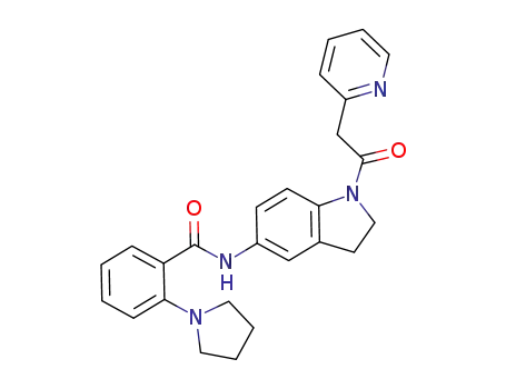 N-[1-(2-pyridinylacetyl)-2,3-dihydro-1H-indol-5-yl]-2-(1-pyrrolidinyl)benzamide