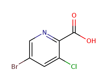 Molecular Structure of 1189513-51-6 (5-Bromo-3-chloropyridine-2-carboxylic acid)
