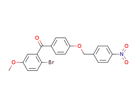 Molecular Structure of 722536-19-8 ((2-bromo-5-methoxyphenyl)[4-(4-nitrobenzyloxy)phenyl]methanone)