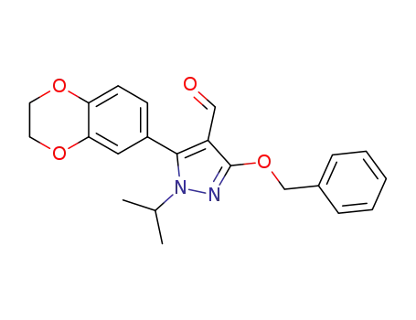 1H-Pyrazole-4-carboxaldehyde,
5-(2,3-dihydro-1,4-benzodioxin-6-yl)-1-(1-methylethyl)-3-(phenylmethoxy
)-