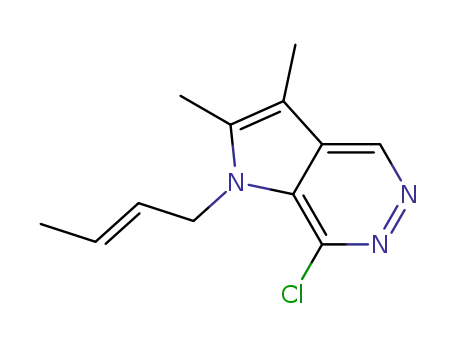 Molecular Structure of 170923-67-8 (1-(2-butenyl)-7-chloro-2,3-dimethylpyrrolo[2,3-d]pyridazine)