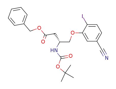 benzyl (3R)-tert-butoxycarbonylamino-4-(5-cyano-2-iodophenoxy)butyric acid