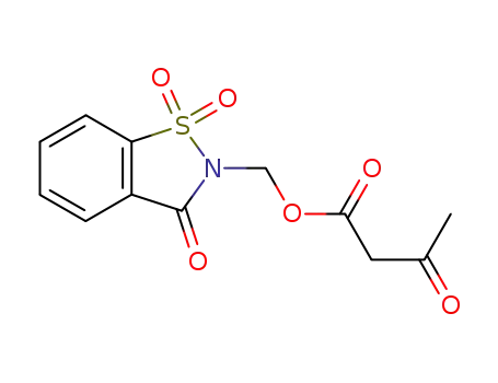 Butanoic acid, 3-oxo-,
(1,1-dioxido-3-oxo-1,2-benzisothiazol-2(3H)-yl)methyl ester