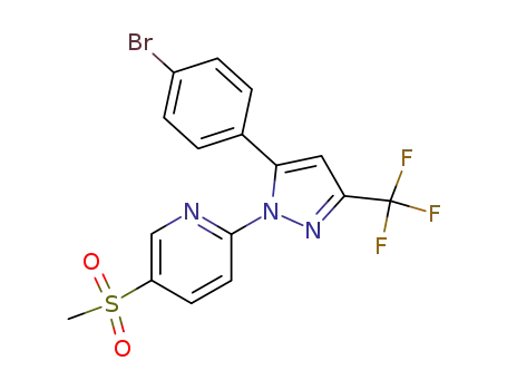 Pyridine,
2-[5-(4-bromophenyl)-3-(trifluoromethyl)-1H-pyrazol-1-yl]-5-(methylsulfon
yl)-