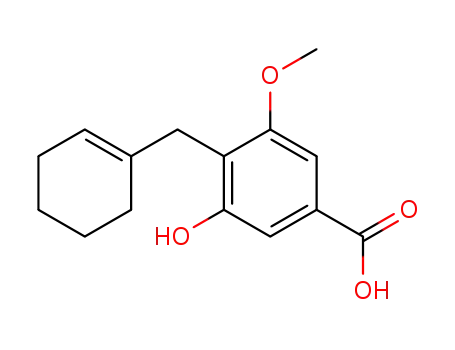 Benzoic acid, 4-(1-cyclohexen-1-ylmethyl)-3-hydroxy-5-methoxy-