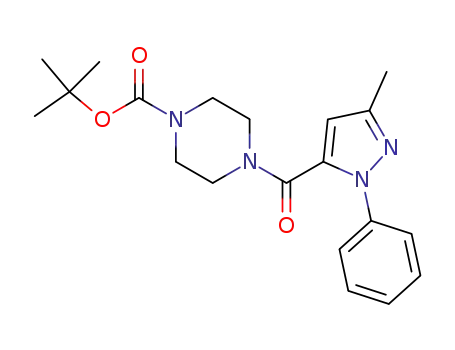 1-Piperazinecarboxylic acid,
4-[(3-methyl-1-phenyl-1H-pyrazol-5-yl)carbonyl]-, 1,1-dimethylethyl ester