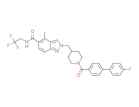 2-({1-[(4'-fluorobiphenyl-4-yl)carbonyl]piperidin-4-yl}methyl)-4-methyl-N-(2,2,2-trifluoroethyl)-2H-indazole-5-carboxamide