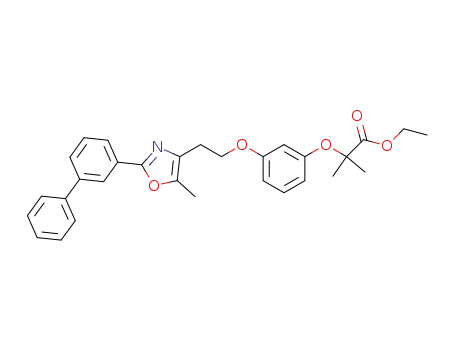 2-{3-[2-(2-biphenyl-3-yl-5-methyloxazol-4-yl)ethoxy]phenoxy}-2-methylpropionic acid ethyl ester