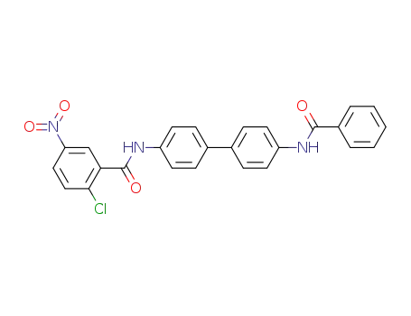 Molecular Structure of 372094-92-3 (Benzamide, N-[4'-(benzoylamino)[1,1'-biphenyl]-4-yl]-2-chloro-5-nitro-)