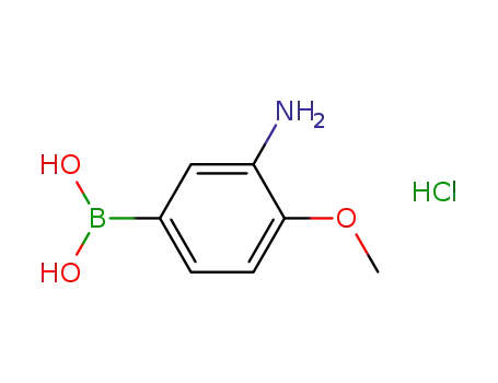Molecular Structure of 895525-75-4 (3-Amino-4-methoxyphenylboronic acid HCl)