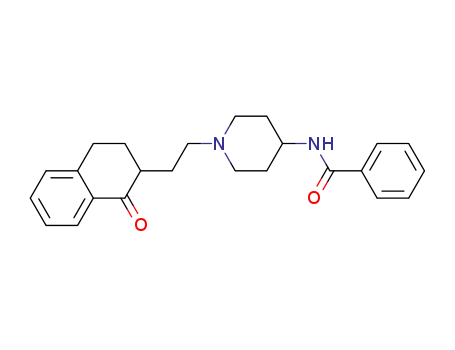 Molecular Structure of 387825-73-2 (Benzamide,
N-[1-[2-(1,2,3,4-tetrahydro-1-oxo-2-naphthalenyl)ethyl]-4-piperidinyl]-)