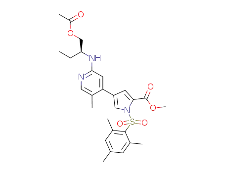 4-[2-(S)-(1-acetoxymethylpropylamino)-5-methylpyridin-4-yl]-1-(2,4,6-trimethylbenzensulfonyl)-1H-pyrrole-2-carboxylic acid methyl ester