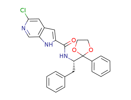 1H-Pyrrolo[2,3-c]pyridine-2-carboxamide, 5-chloro-N-[(1S)-2-phenyl-1-(2-phenyl-1,3-dioxolan-2-yl)ethyl]-