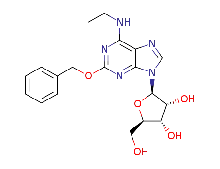 Molecular Structure of 515138-94-0 (Adenosine, N-ethyl-2-(phenylmethoxy)-)