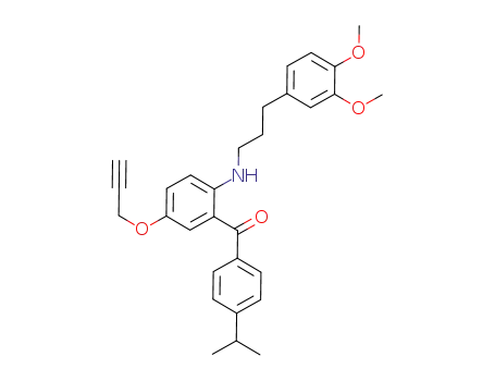 Methanone,
[2-[[3-(3,4-dimethoxyphenyl)propyl]amino]-5-(2-propynyloxy)phenyl][4-(1
-methylethyl)phenyl]-