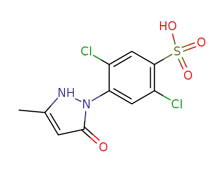 Molecular Structure of 1021089-24-6 (1-(2',5'-dichloro-4'-sulphophenyl)-3-methyl-pyrazol-5-one)