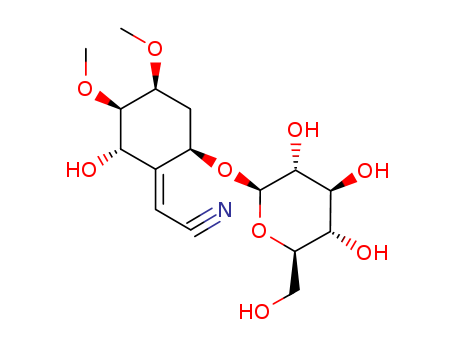 Acetonitrile,2-[(2S,3R,4S,6R)-6-(b-D-glucopyranosyloxy)-2-hydroxy-3,4-dimethoxycyclohexylidene]-, (2Z)-