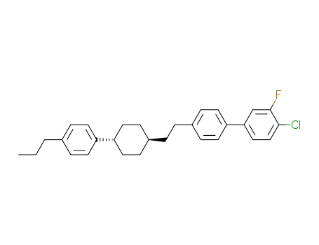 Molecular Structure of 178434-30-5 (3-fluoro-4-chloro-4'-(2-(trans-4-(4-n-propylphenyl)cyclohexyl)ethyl)biphenyl)