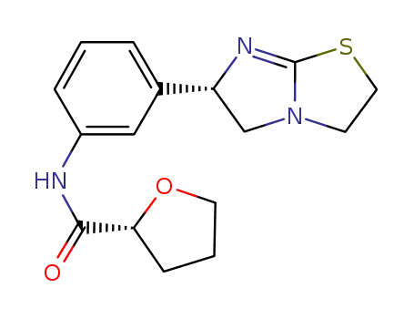 Molecular Structure of 903576-03-4 ((2R)-tetrahydrofuran-2-carboxylic acid (6S)-[3-(2,3,5,6-tetrahydroimidazo[2,1-b]thiazol-6-yl)phenyl]amide)