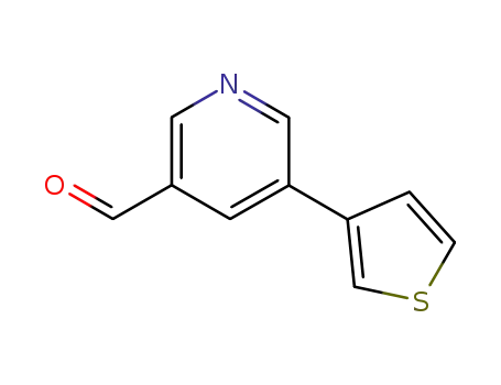Molecular Structure of 342601-30-3 (5-(Thiophen-3-yl)nicotinaldehyde)