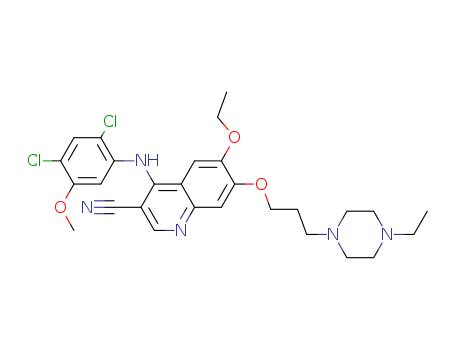 4-[(2,4-Dichloro-5-methoxyphenyl)amino]-6-methoxy-7-[2-(4-methyl-1-piperazinyl)ethoxy]-3-quinolinecarbonitrile